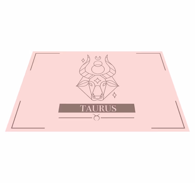 Taurus rózsaszín kártya állatöv jel design alátétek - TenStickers