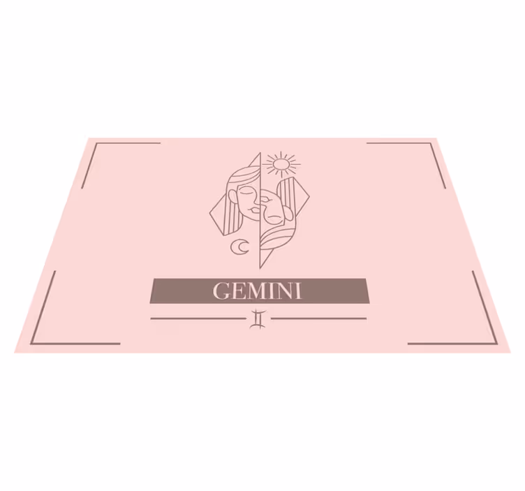 Gemini rózsaszín kártya állatöv jel design alátétek - TenStickers