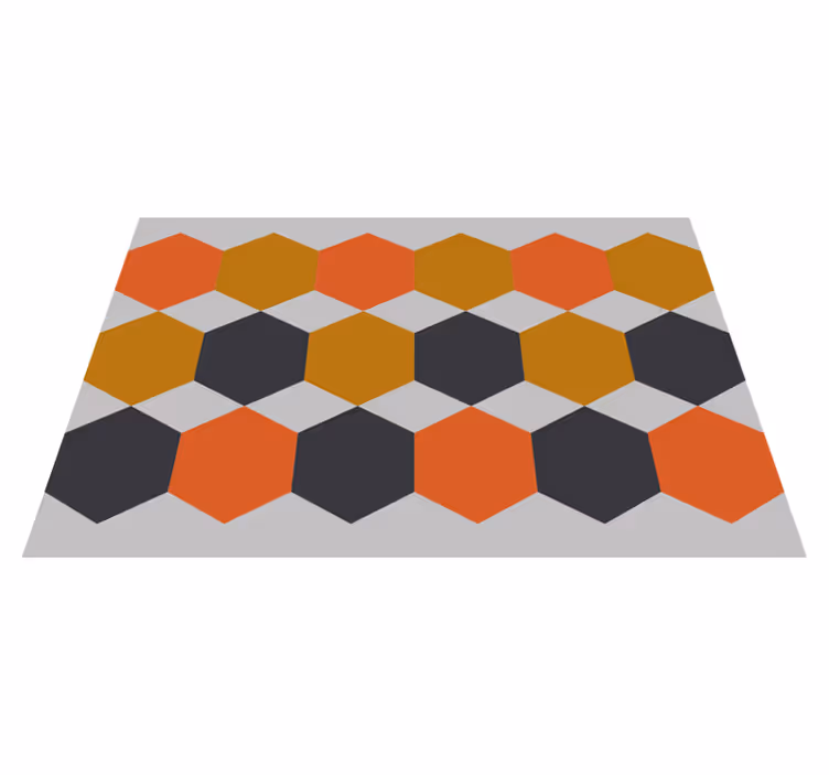 Hatszögletű mintás modern tányéralátétek - TenStickers