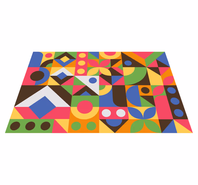 Élénk geometrikus kompozíció tányéralátétek modern - TenStickers