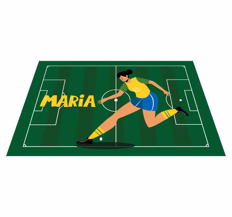 Lány futballista egyedi alátétek - TenStickers