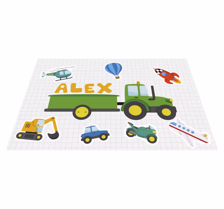 Tányéralátétek névvel másik karikatúra szállításMásik karikatúra  - TenStickers