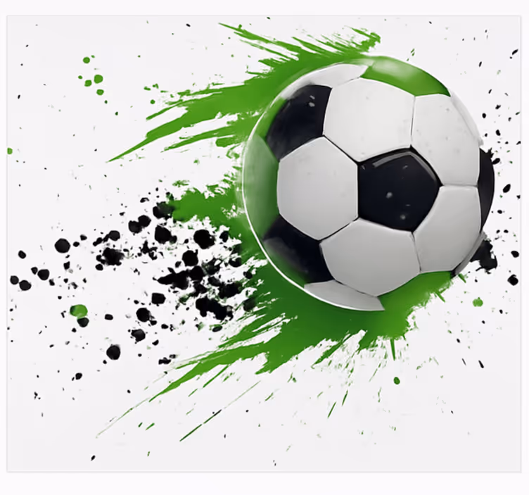 Zöld futballlabda Falfestmény tini hálószoba - TenStickers