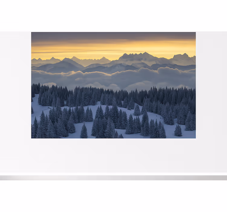 Svájci alpok – aiguilles du midi Hegyi falfestmények - TenStickers
