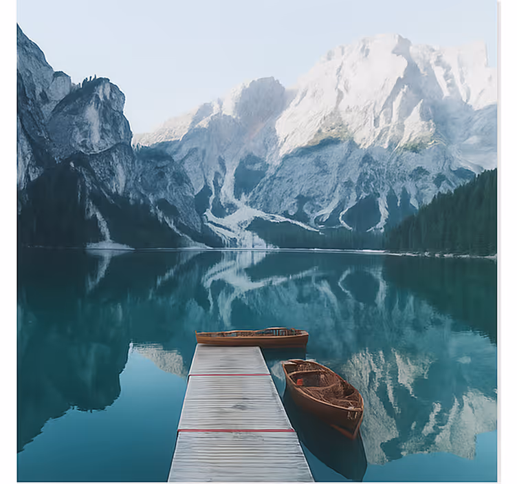 Braies-tó, dolomitok Hegyi falfestmények - TenStickers