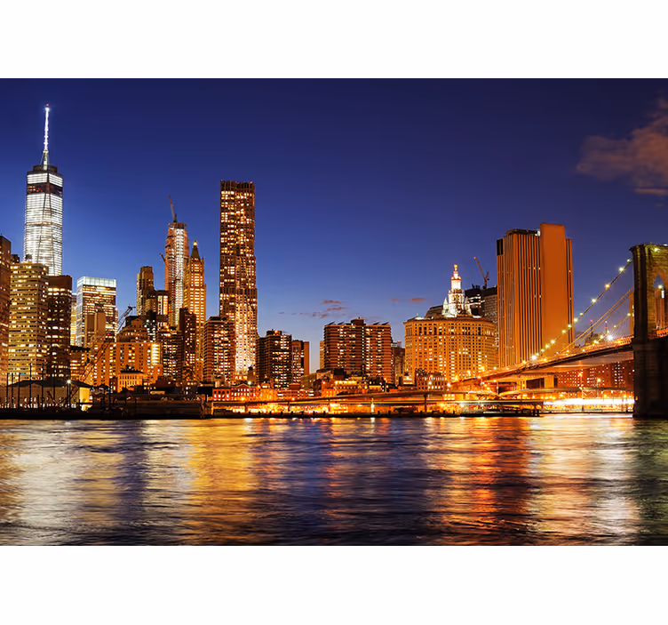 New york manhattan hajnalban falfestmény - TenStickers