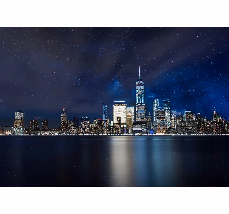 Csillagos éjszaka new york-i falfestmény felett - TenStickers