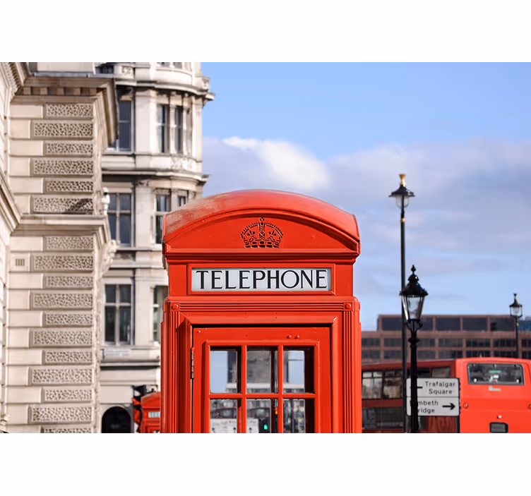 Londoni busz városi falfestmény - TenStickers