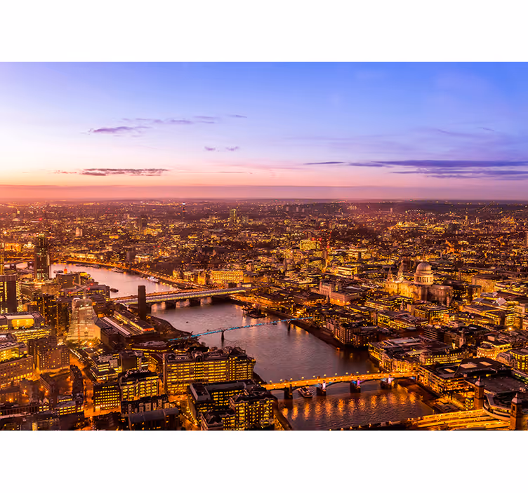 Londoni városkép falfestmény - TenStickers