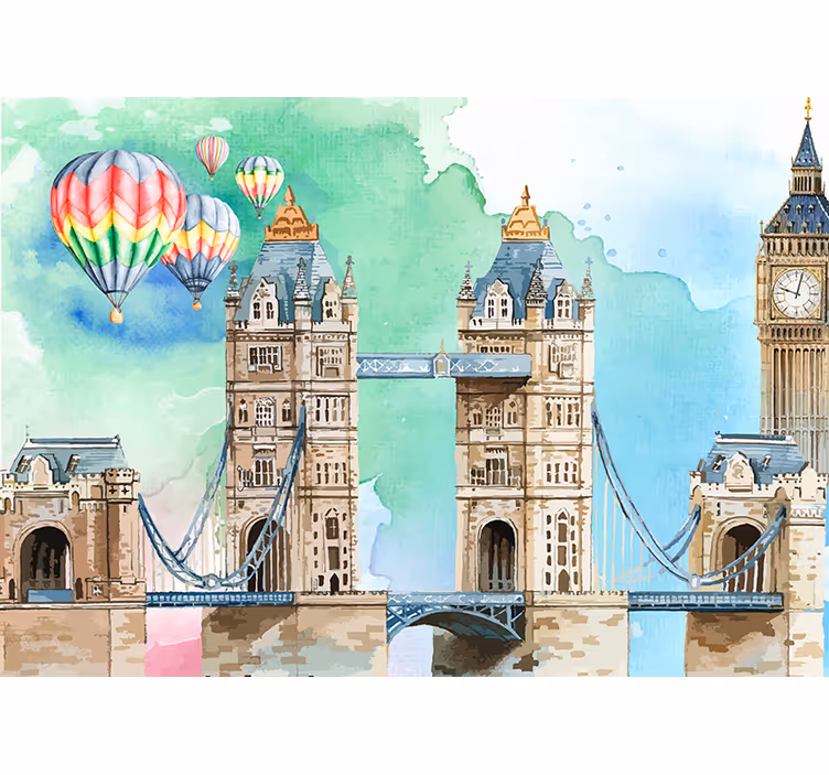 Londoni léggömb kaland Londoni fototapéta - TenStickers