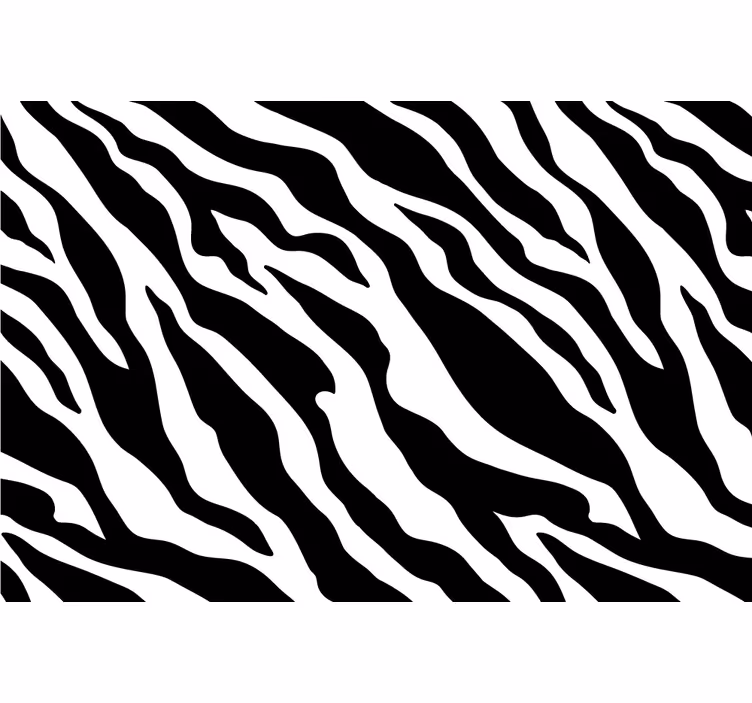 Afrikai stílusú falfestmények - fekete-fehér zebra mintás - TenStickers