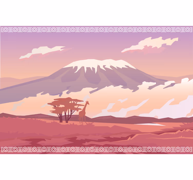 Kilimanjaro afrikai stílusú falfestmények - TenStickers