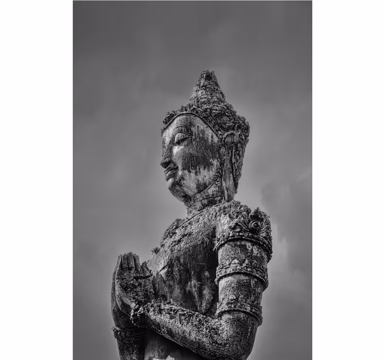 Szürke buddha falfestmények - TenStickers