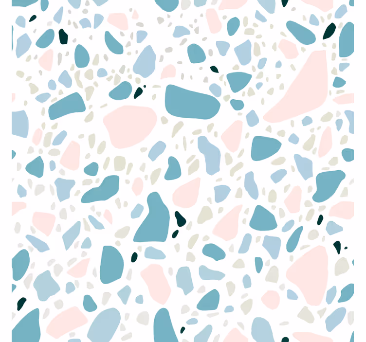 Terrazzo csempe mintás fotófal fürdőszobához - TenStickers