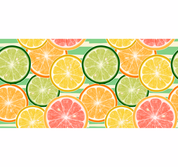 Fotomural konyha citrus gyümölcs minta - TenStickers