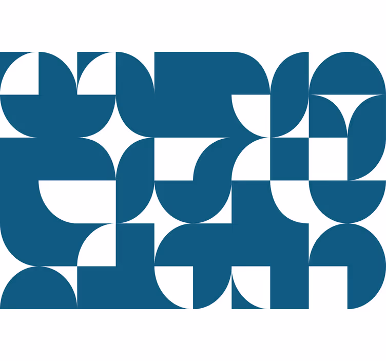 Kék kör geometriai művészeti minta fotomural konyha - TenStickers