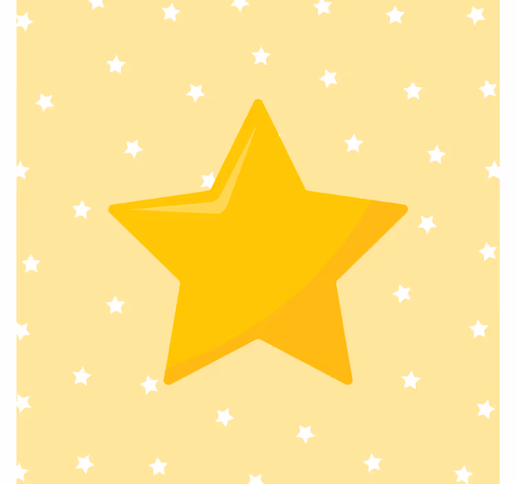Sárga klasszikus csillag falfestmények - TenStickers