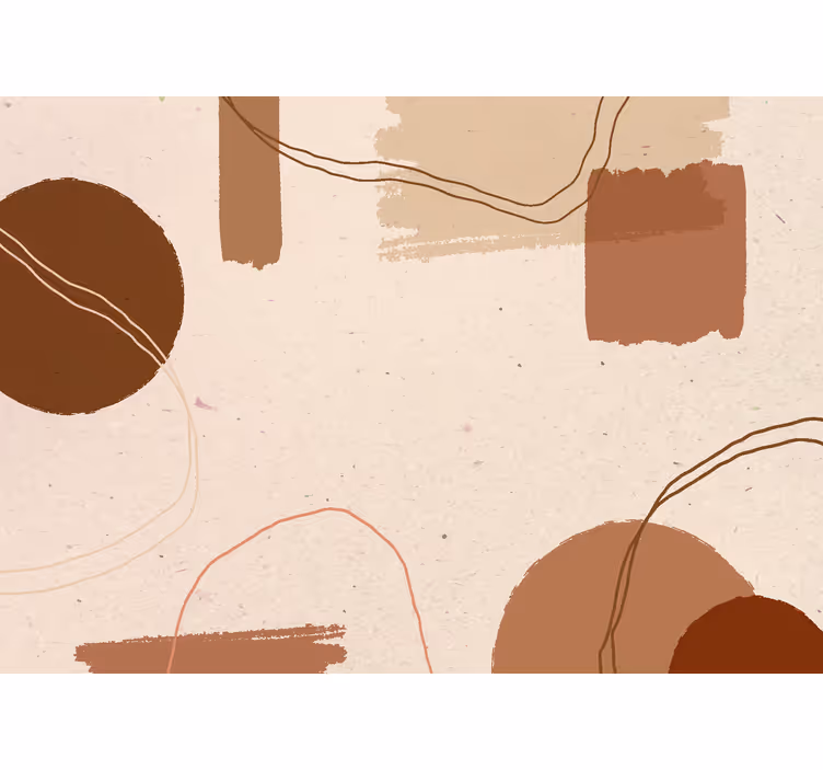 Absztrakt dizájn falfestmények terracotta - TenStickers