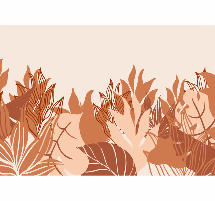 Tropikus táj falfestmények terracotta - TenStickers