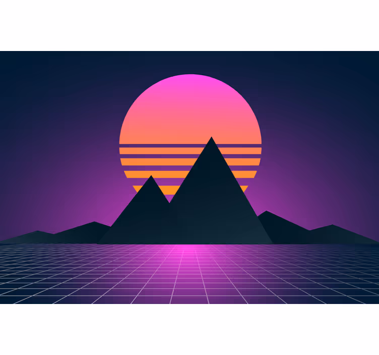 Vintage és retro nap lila falfestmények - TenStickers