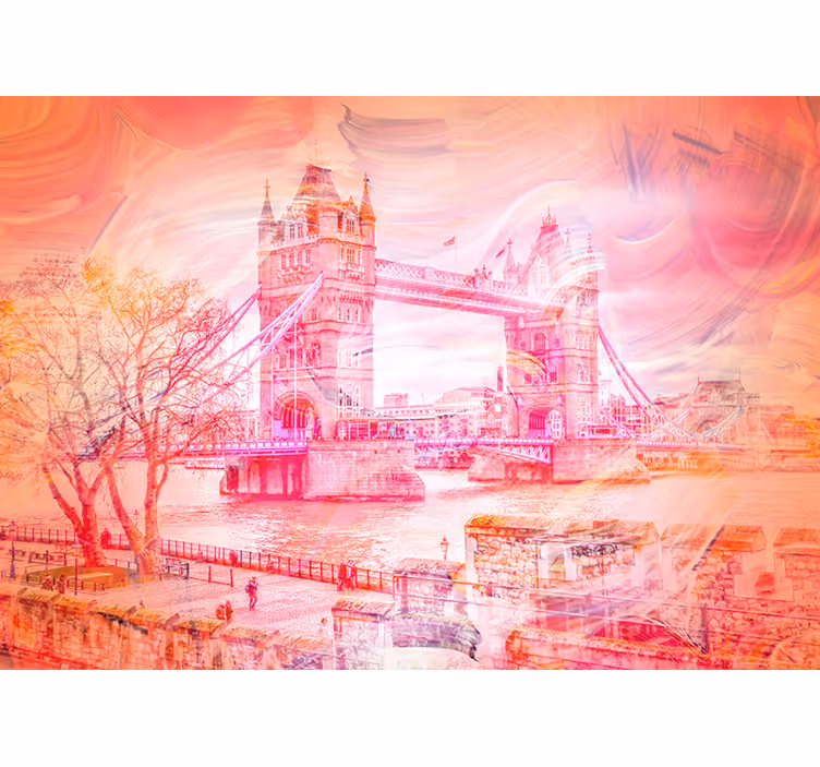Londoni falfestmények london híd kontrasztban - TenStickers