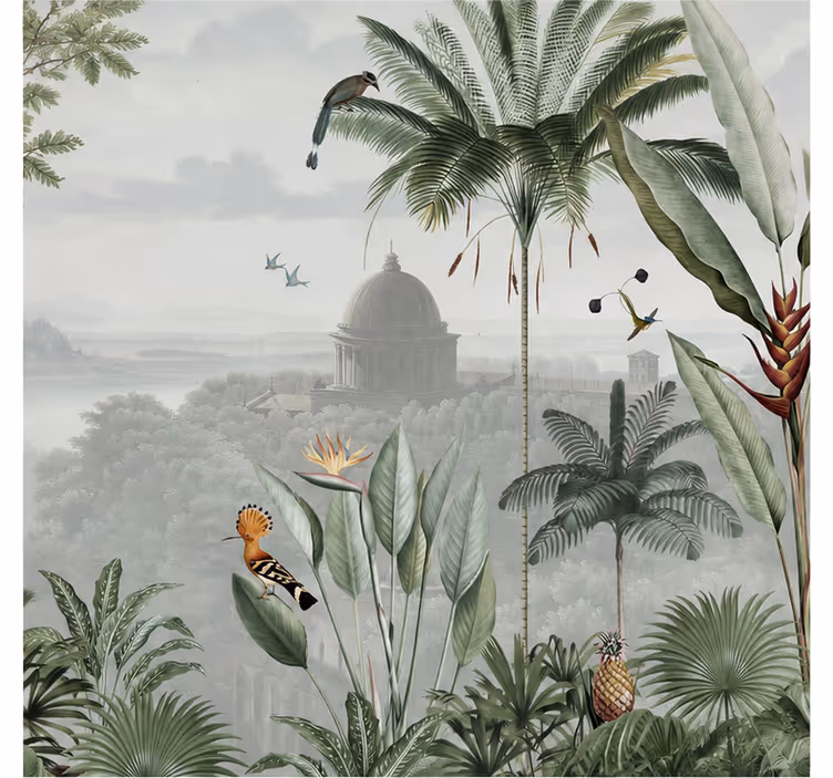 Tropical templomkilátás természeti falikárpitok - TenStickers