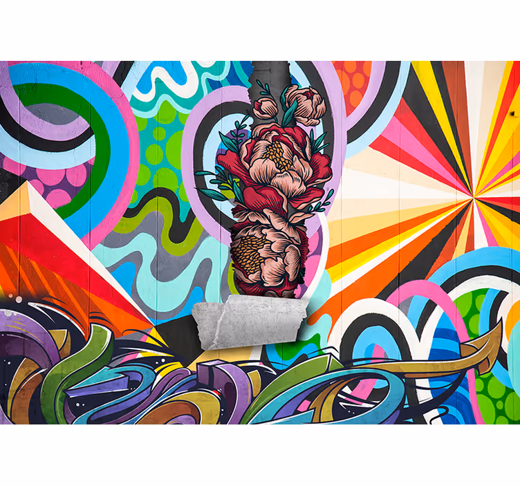 Graffiti városi művészet falfestmény - TenStickers