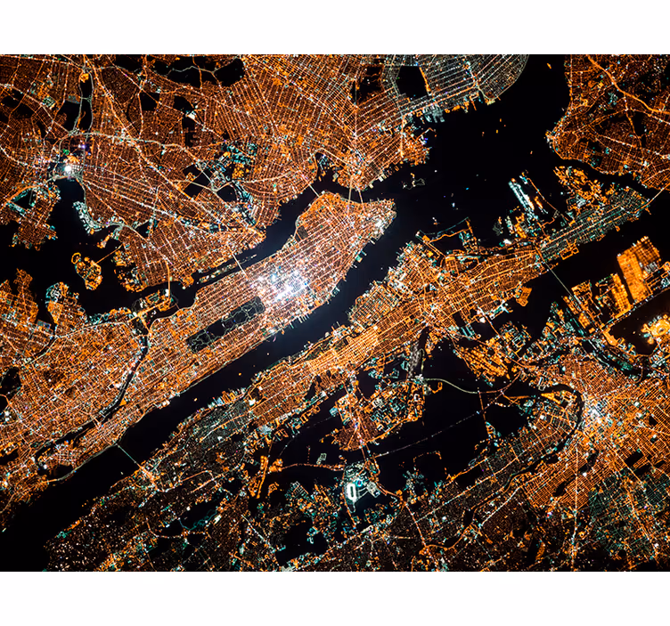 Manhattan felülről new york falfestmény - TenStickers