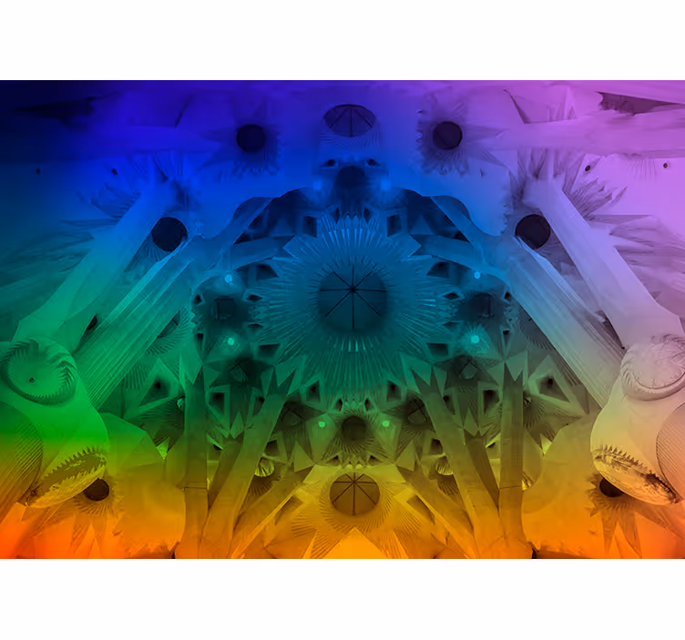 Színes sagrada familia városfal falfestmény - TenStickers