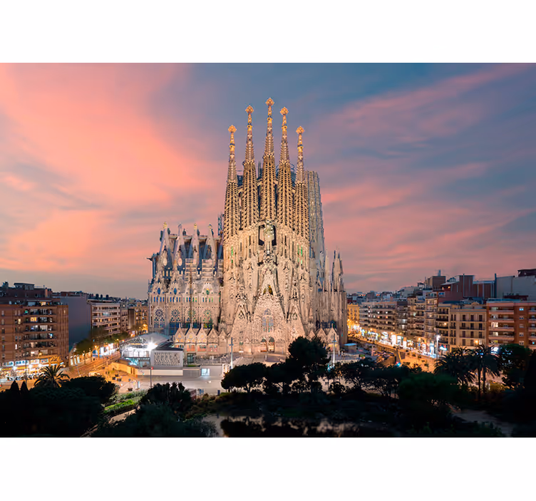 Sagrada familia barcelona városfal falfestmény - TenStickers