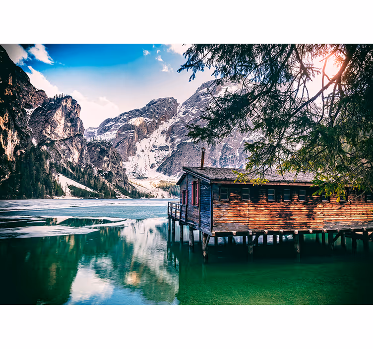 Braies-tó hegyi falfestmény - TenStickers