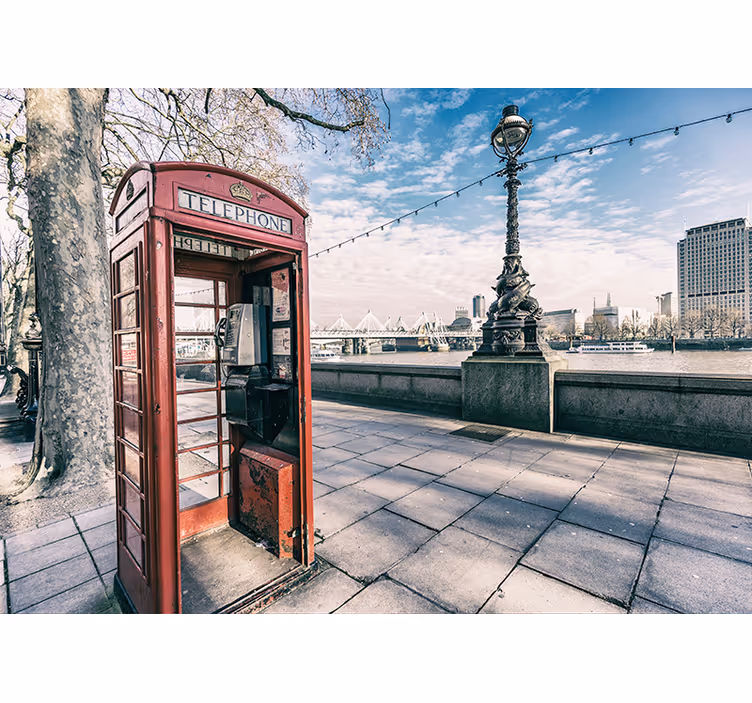 Piros telefonfülke london falfestmény - TenStickers