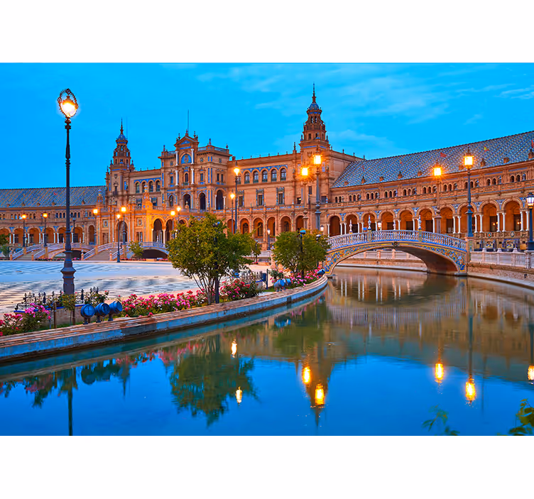 Sevilla az esti falfestményen - TenStickers