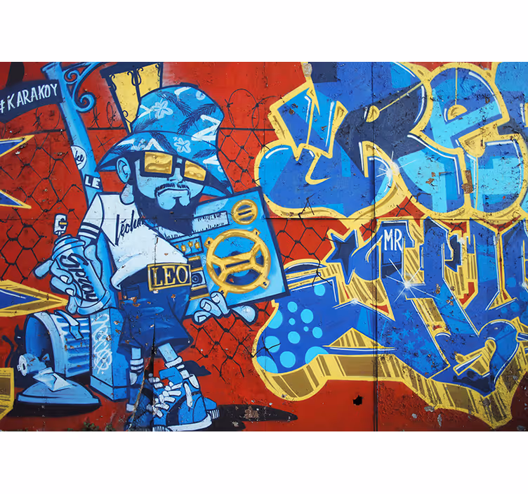 Hűvös grafitti városi művészet falfestmény - TenStickers
