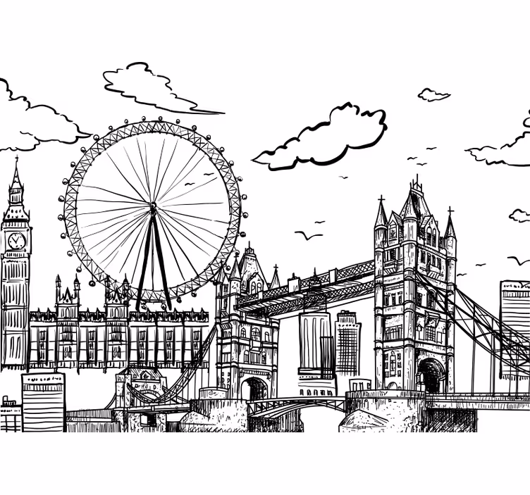 Londoni falfestmény rajza - TenStickers