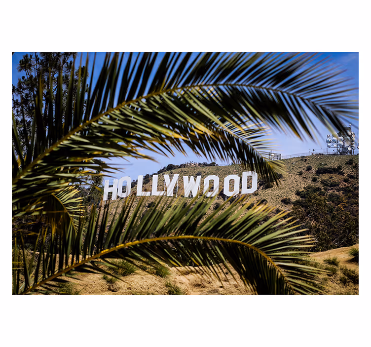 Hollywood jel és fa falfestmény - TenStickers
