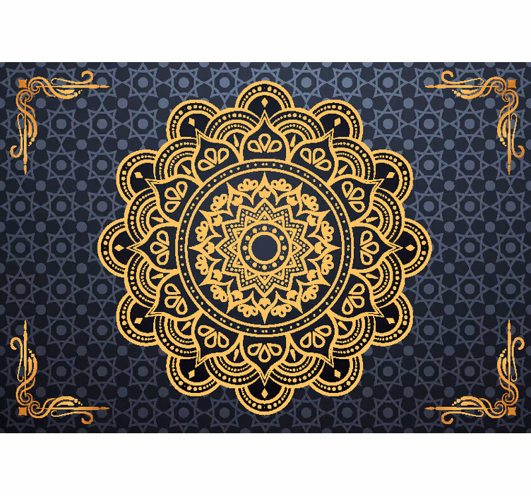 Arany mandala falfestmény - TenStickers