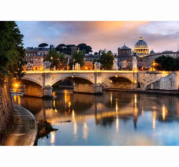 Rome kilátás tevere falfestményről - TenStickers