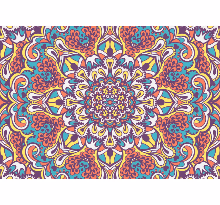Kék mandala falfestmény - TenStickers