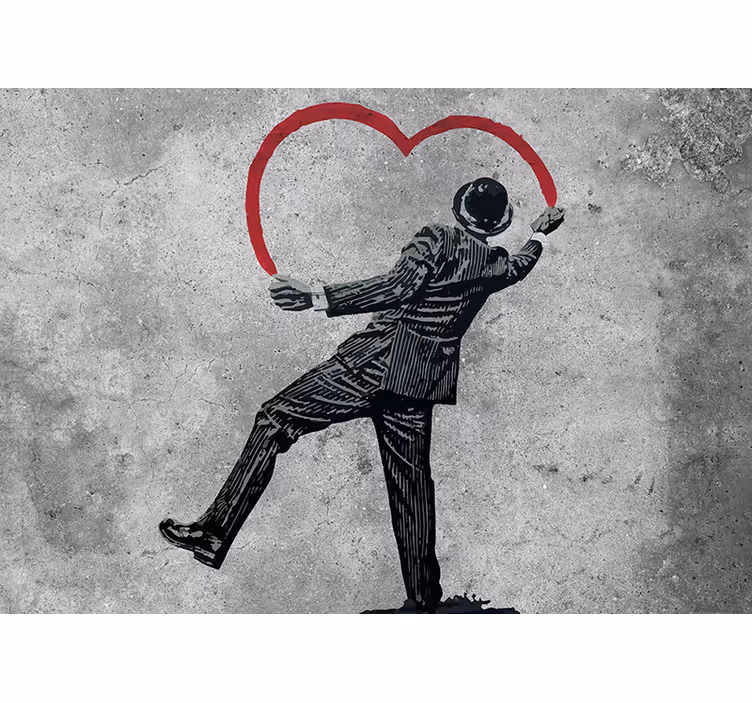 Banksy graffiti a fal művészet falfestmény - TenStickers