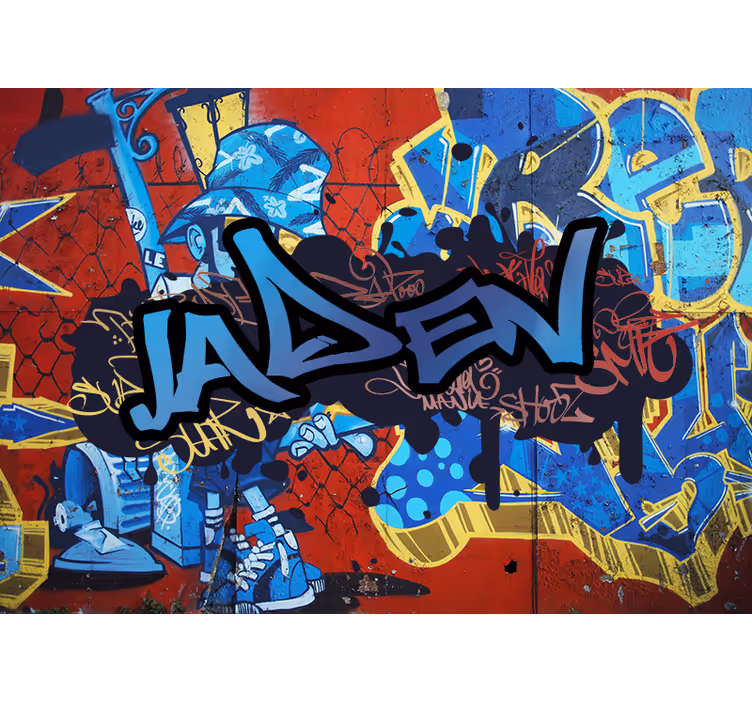 Graffiti testreszabott név egyedi falfestmény - TenStickers