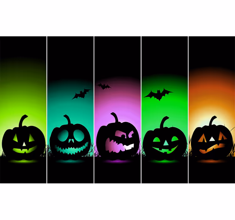 Halloweeni tök arcok Falfestmények Halloween - TenStickers