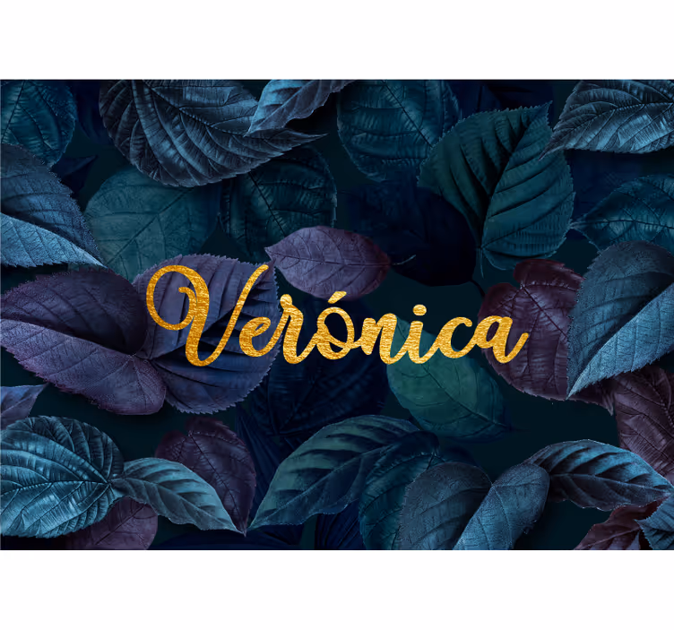 Elegáns levélminta Virág falfestmények - TenStickers