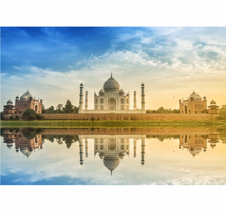 Taj mahal tükörkép városi falfestmény - TenStickers