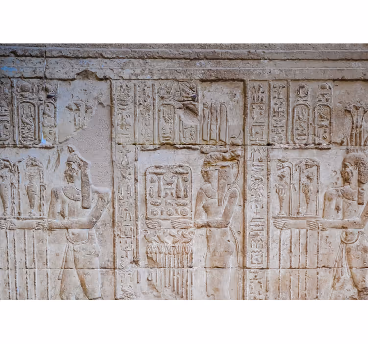 Egyiptomi alakok nappali falfestmény - TenStickers