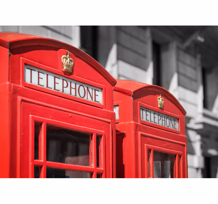 Telefonfülke london városfali falfestmény - TenStickers