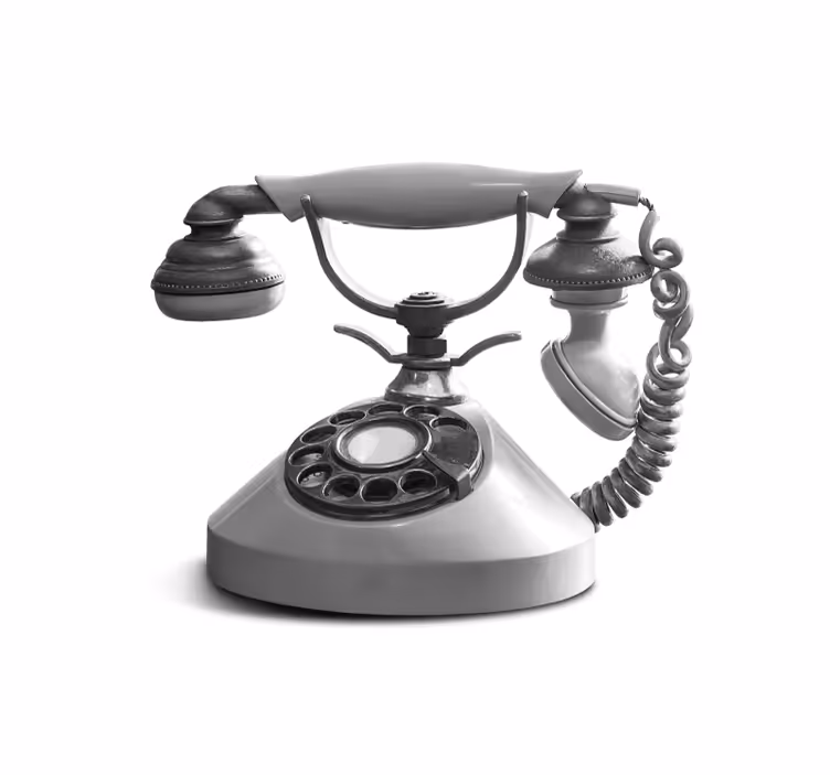 Retro telefon közeli kép Nappali fototapéta - TenStickers
