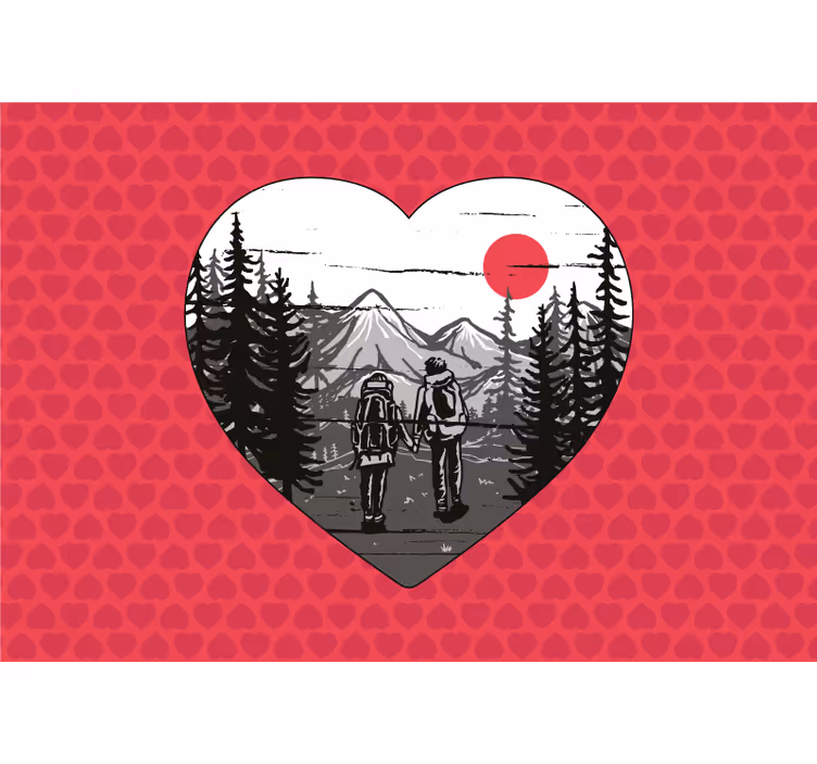Hegyi szív kaland szerelem falfestmények - TenStickers