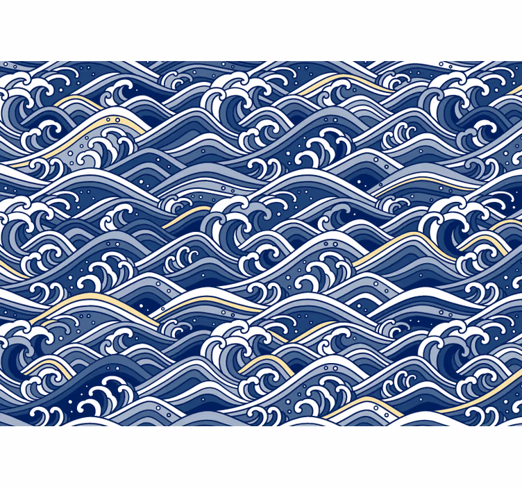 Tengeri falikárpit - Áramló Óceáni hullámok - TenStickers
