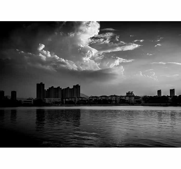 Városi falfestmény - városi tükör skyline - TenStickers
